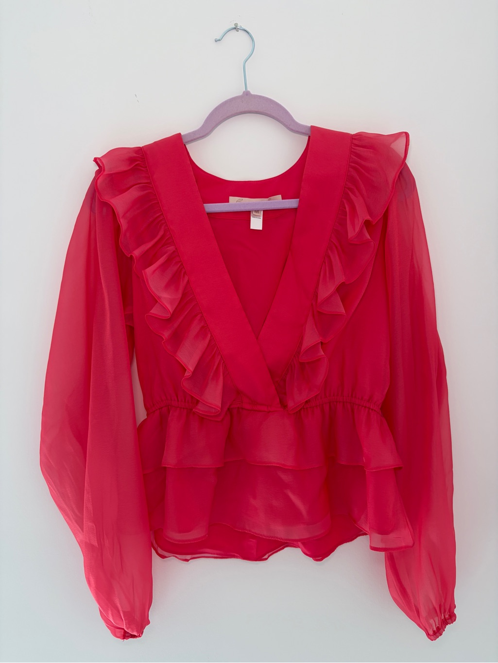 Women's Ruffle V-Neck Blouse
